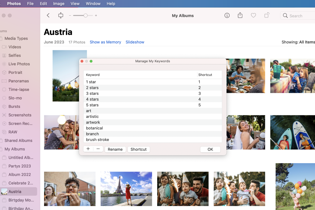 Fotos in der MacOS Foto App bewerten und sortieren