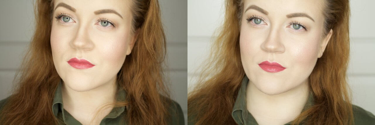 Portrait fotografiert mit (links) und ohne (rechts) Ringleuchte