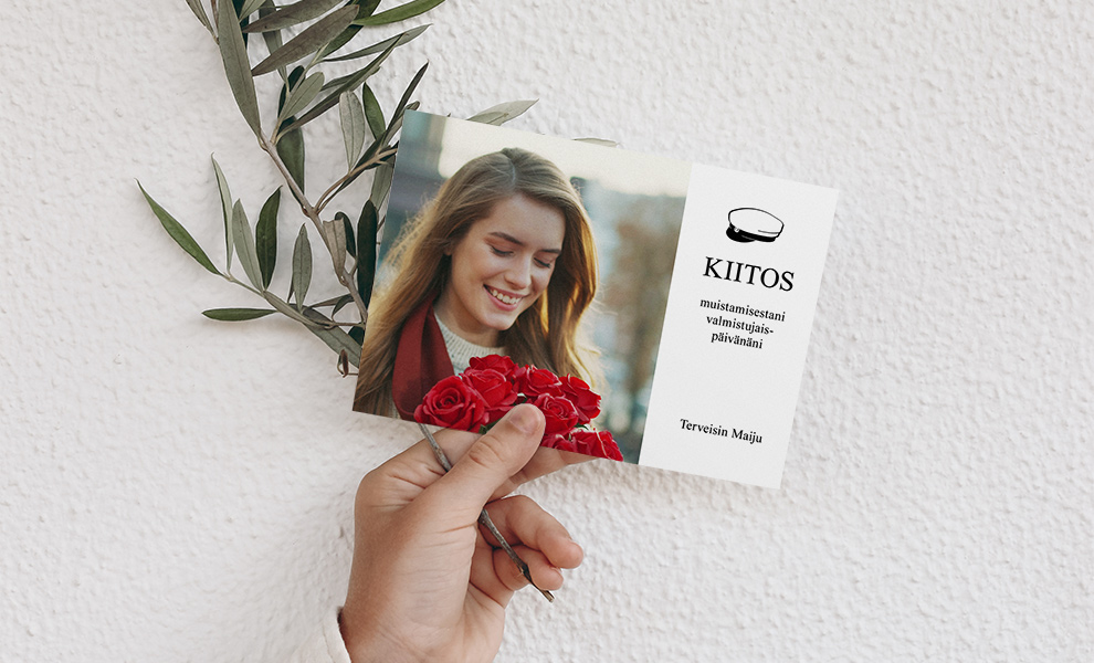 Ylioppilasjuhlien kiitoskortti Ylioppilasjuhlien kiitoskortti
