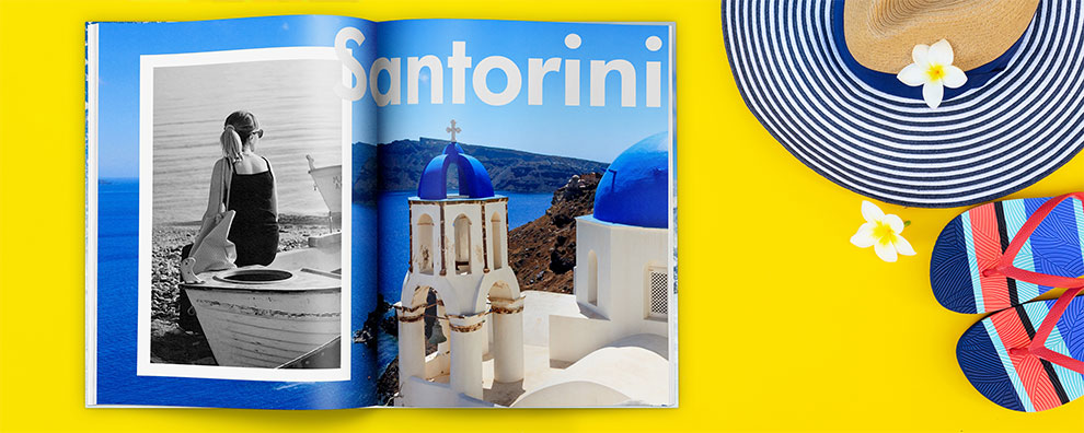 Fotobok uppslag: Santorini Fotobok uppslag: Santorini