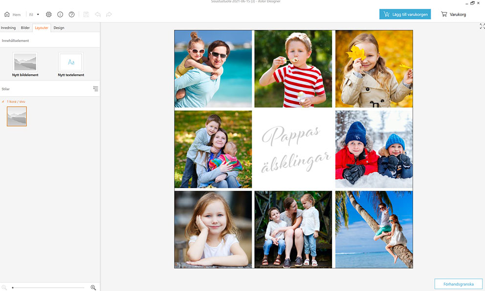 Välj bilder till ditt kollage i ifolor Designer. Välj bilder till ditt kollage i ifolor Designer.
