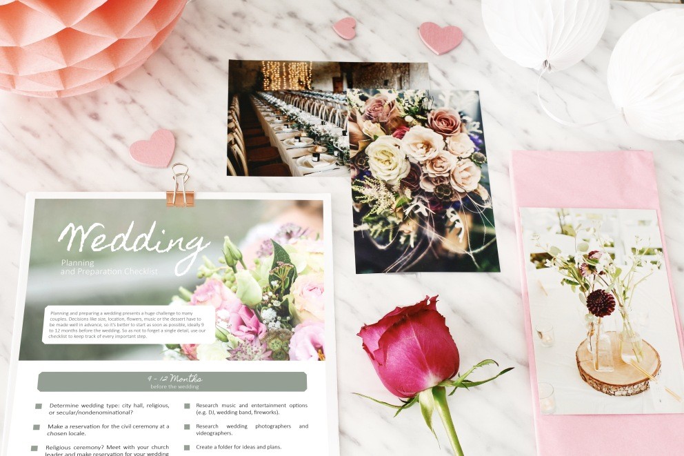 Checklist for planning and preparing a wedding Checklist for planning and preparing a wedding