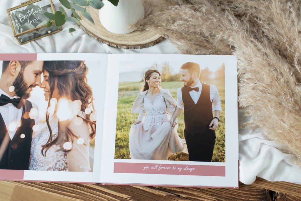 Gestaltungsidee für das Hochzeitsfotobuch