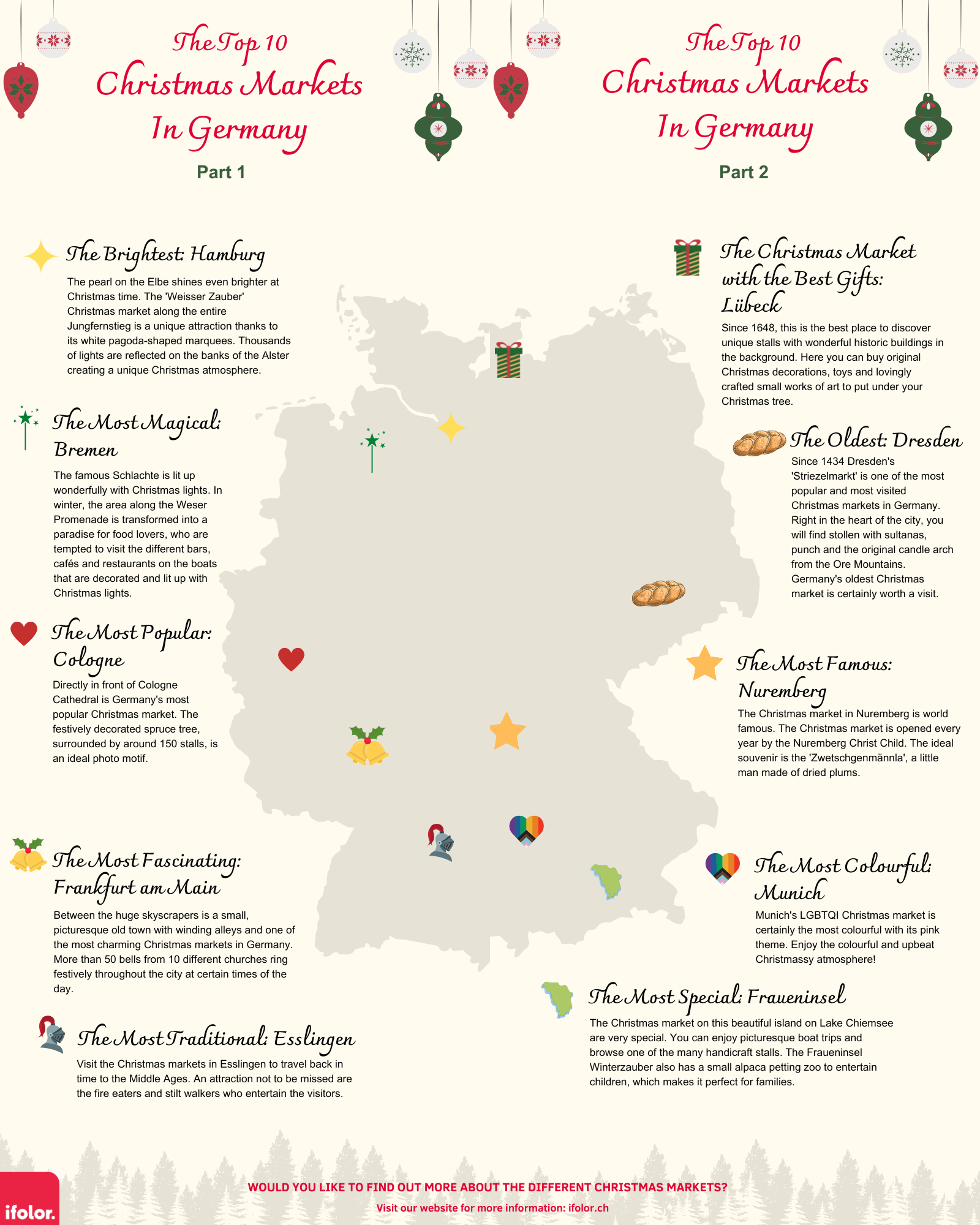 A map of the best Christmas markets in Germany A map of the best Christmas markets in Germany
