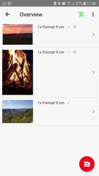 Picture overview – In the order overview you get an overview of your order and can edit it. Picture overview – In the order overview you get an overview of your order and can edit it.
