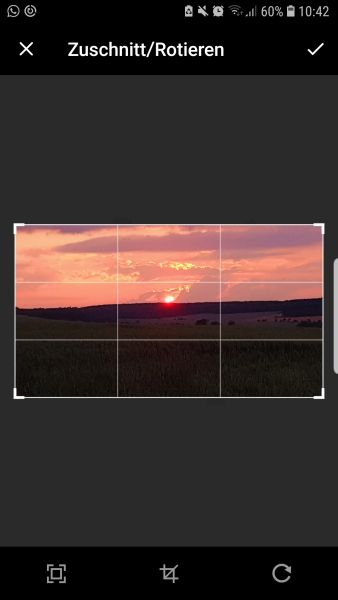 Bildbearbeitung – In der ifolor App können Sie Fotos zuschneiden und Filter anwenden
