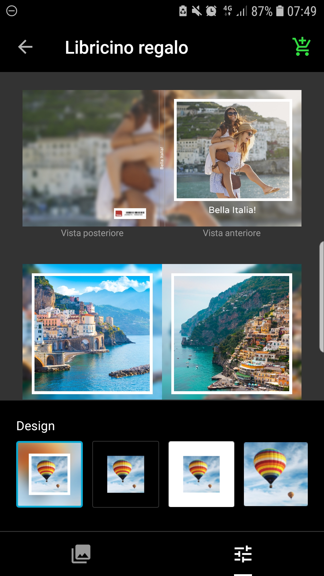 URL: https://www.ifolor.ch/it/ispirazioni/app-di-ifolor-per-il-booklet-regalo Come realizzare un libricino: online, con App o sul Designer Per realizzare un libricino con ifolor, segui il nostro manuale di istruzioni e crea il tuo progetto in pochi minuti. Album fotografico in formato mini – il libricino di ifolor 10x10 cm è perfetto per le foto delle vacanze. I ricordi delle vacanze diventano un booklet Realizzare un libricino in formato mini - Facile e veloce Perché non sorprendere il tuo compagno di viaggio o gli amici e i parenti rimasti a casa con un piccolo ricordo delle vacanze? Con l'applicazione ifolor potrai creare, e ordinare, un incredibile regalo fotografico nel giro di pochi minuti. Il booklet in formato pocket può essere realizzato già durante le vacanze o in aereo di ritorno dall'ultima avventura. Terminata la creazione, non ti resta che procedere con l'ordine e condividere i tuoi scatti più belli con i tuoi cari. La realizzazione del booklet è intuitiva, semplice e rapidissima. Non ti occorrerà più tempo di quello necessario per scrivere e inviare le tradizionali cartoline. Le tue foto, stampate su vera carta fotografica opaca, avranno un aspetto professionale ed elegante. Istruzioni per realizzare un libricino con ifolor in pochissimi clic Puoi creare il tuo libricino direttamente dal tuo smartphone con l’applicazione ifolor, online dal nostro sito o dall’ifolor Designer. Dopo aver selezionato il prodotto URL: https://www.ifolor.ch/it/ispirazioni/app-di-ifolor-per-il-booklet-regalo Come realizzare un libricino: online, con App o sul Designer Per realizzare un libricino con ifolor, segui il nostro manuale di istruzioni e crea il tuo progetto in pochi minuti. Album fotografico in formato mini – il libricino di ifolor 10x10 cm è perfetto per le foto delle vacanze. I ricordi delle vacanze diventano un booklet Realizzare un libricino in formato mini - Facile e veloce Perché non sorprendere il tuo compagno di viaggio o gli amici e i parenti rimasti a casa con un piccolo ricordo delle vacanze? Con l'applicazione ifolor potrai creare, e ordinare, un incredibile regalo fotografico nel giro di pochi minuti. Il booklet in formato pocket può essere realizzato già durante le vacanze o in aereo di ritorno dall'ultima avventura. Terminata la creazione, non ti resta che procedere con l'ordine e condividere i tuoi scatti più belli con i tuoi cari. La realizzazione del booklet è intuitiva, semplice e rapidissima. Non ti occorrerà più tempo di quello necessario per scrivere e inviare le tradizionali cartoline. Le tue foto, stampate su vera carta fotografica opaca, avranno un aspetto professionale ed elegante. Istruzioni per realizzare un libricino con ifolor in pochissimi clic Puoi creare il tuo libricino direttamente dal tuo smartphone con l’applicazione ifolor, online dal nostro sito o dall’ifolor Designer. Dopo aver selezionato il prodotto