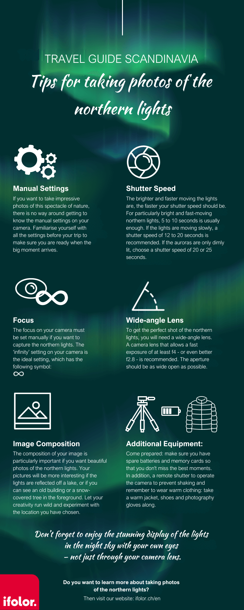 Tips for taking photos of the northern lights. Tips for taking photos of the northern lights.