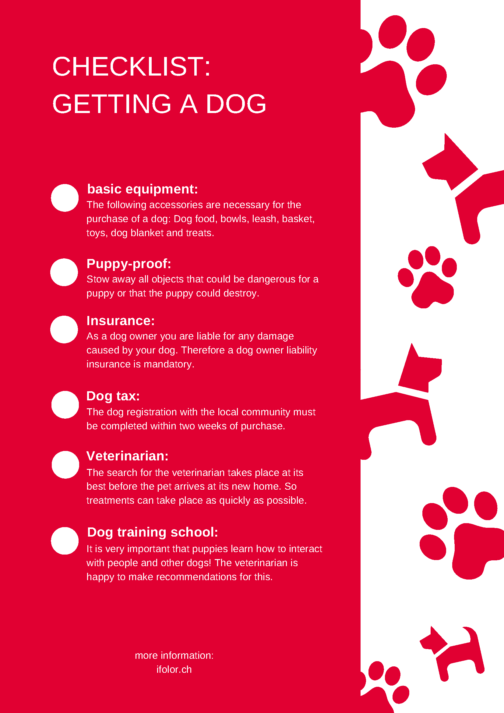 Checklist: getting a dog Checklist: getting a dog