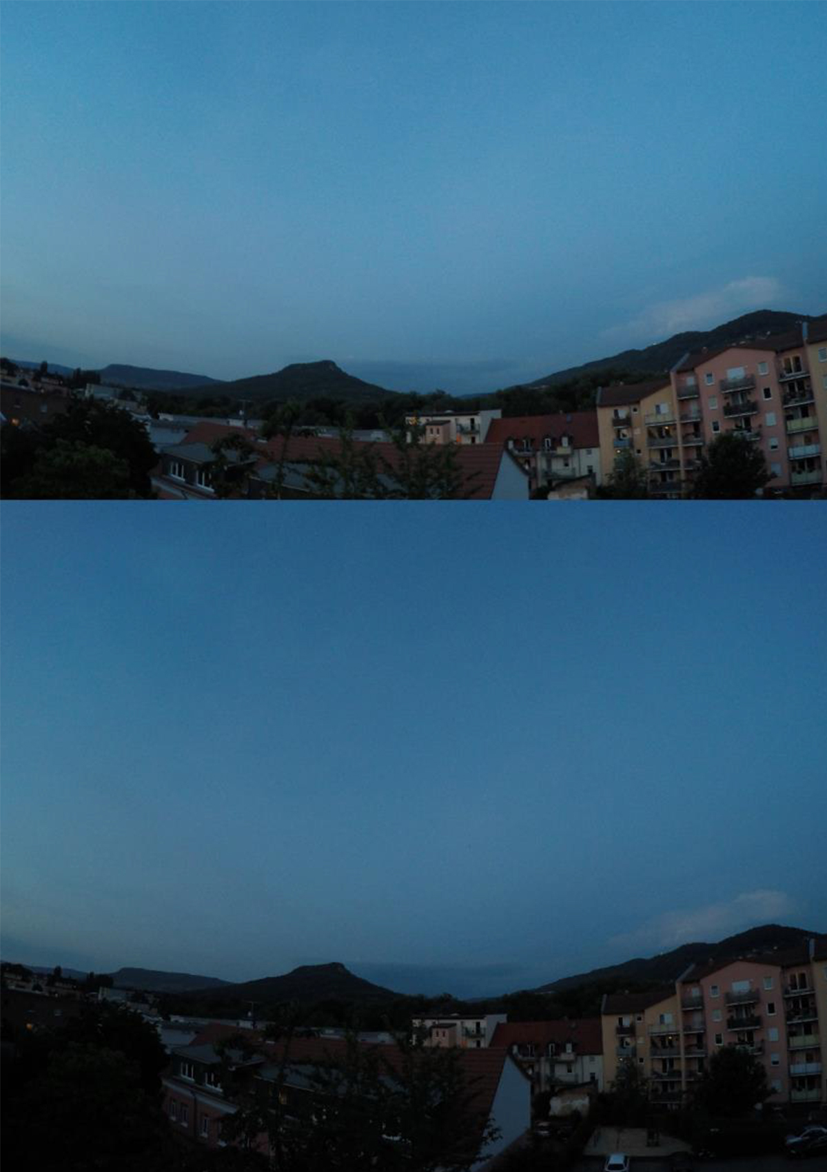 Stadt bei Nacht - mit der GoPro und mit und ohne Spotmeter fotografiert