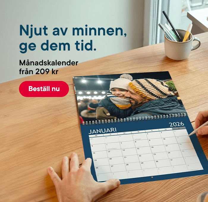 Njut av minnen, ge dem tid. Beställ en kalender!