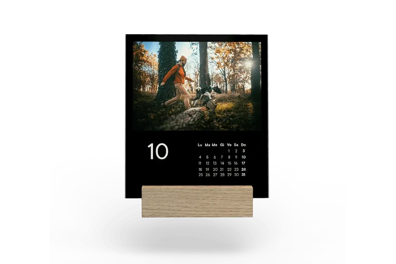 Calendario da tavolo in legno