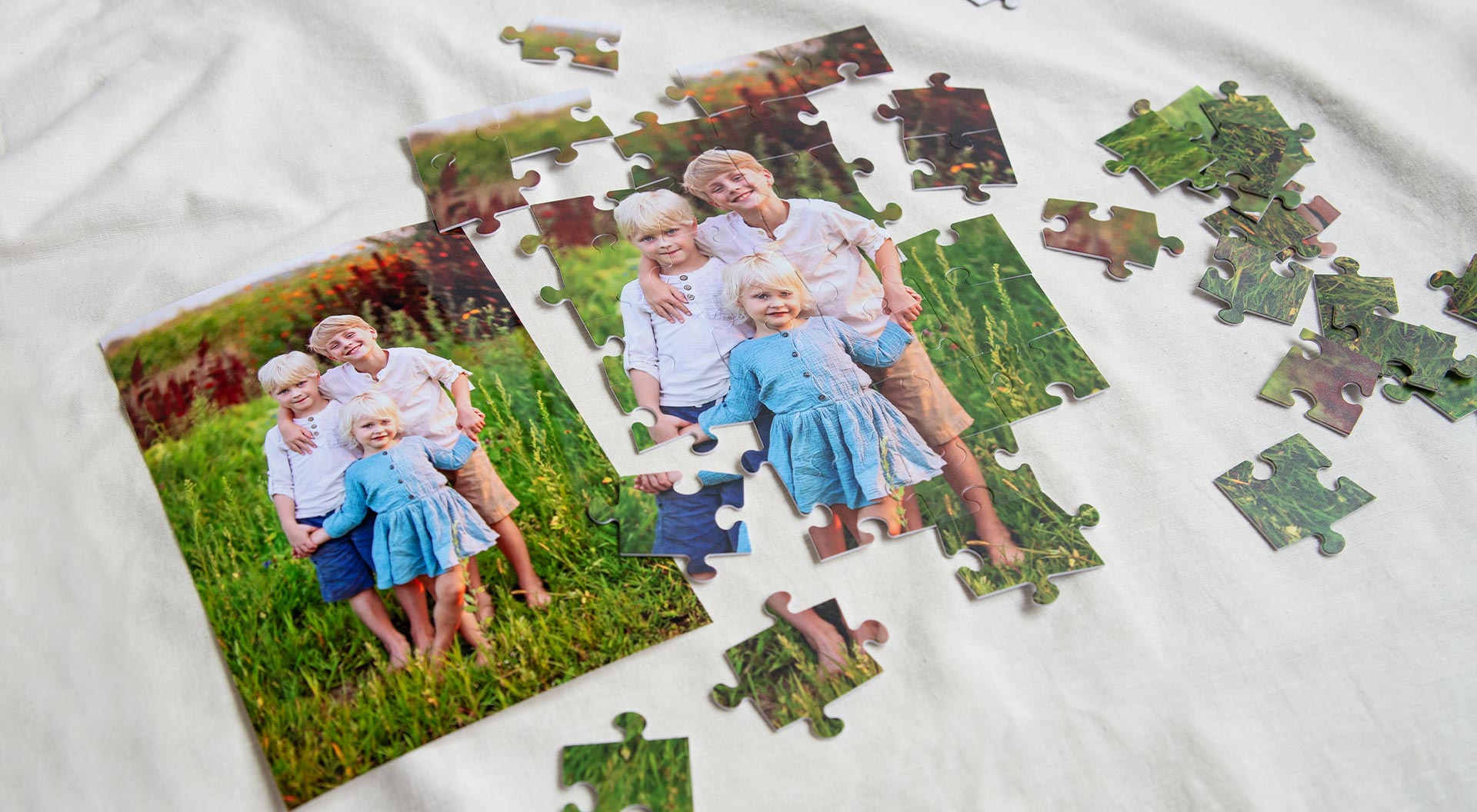 Julklapp till ett barn: pussel med eget bild