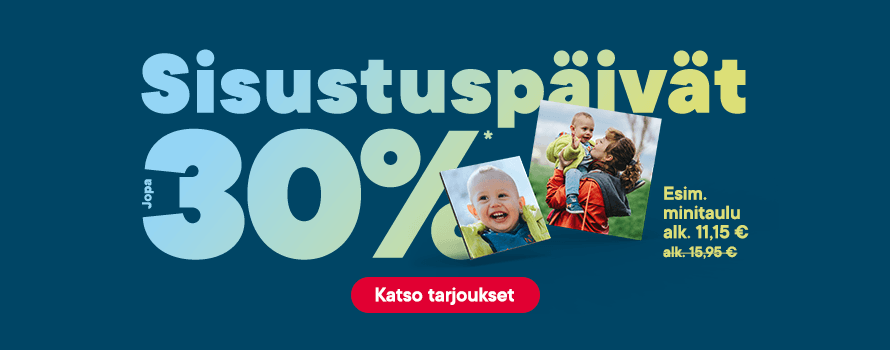 Sisustuspäivien tarjoukset jopa -30 %