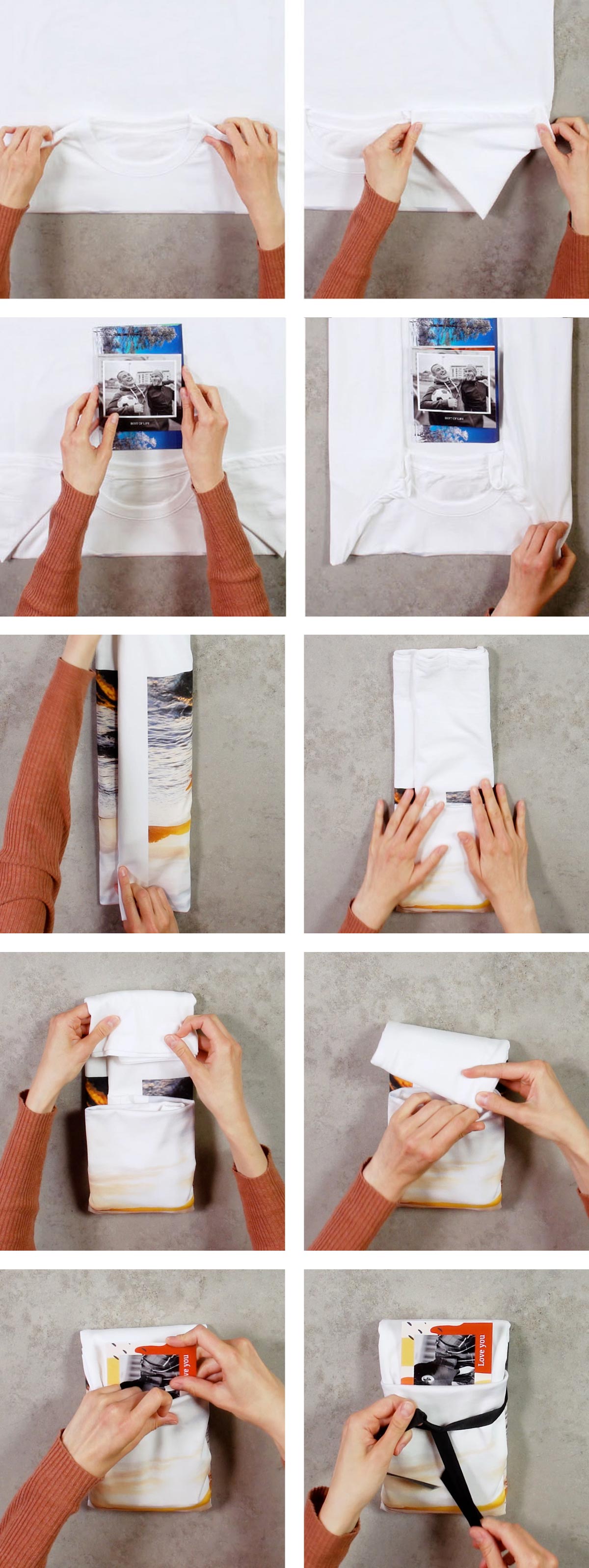 How to wrap in a T-shirt