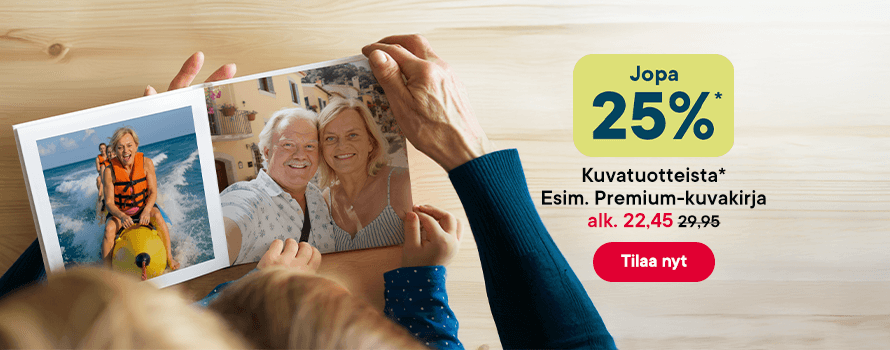 Kuvatuotteita jopa -25 %