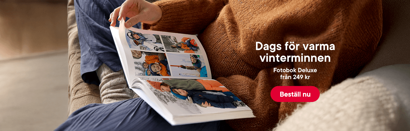 Beställ Deluxe-boken med vintersemesterminnen från 249 kr