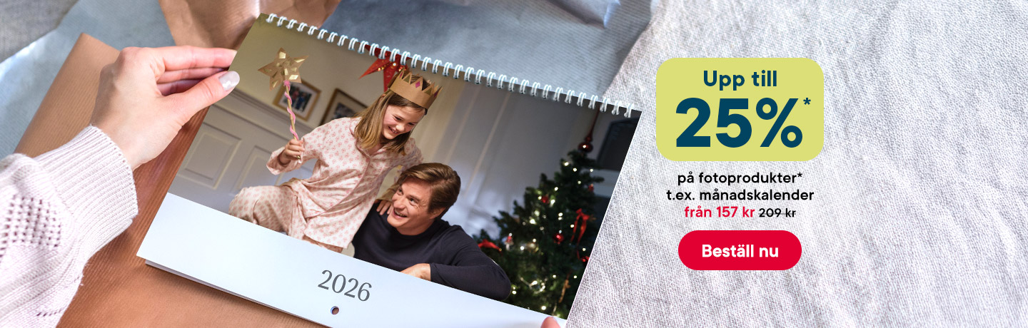 Fotoprodukter upp till -25 %