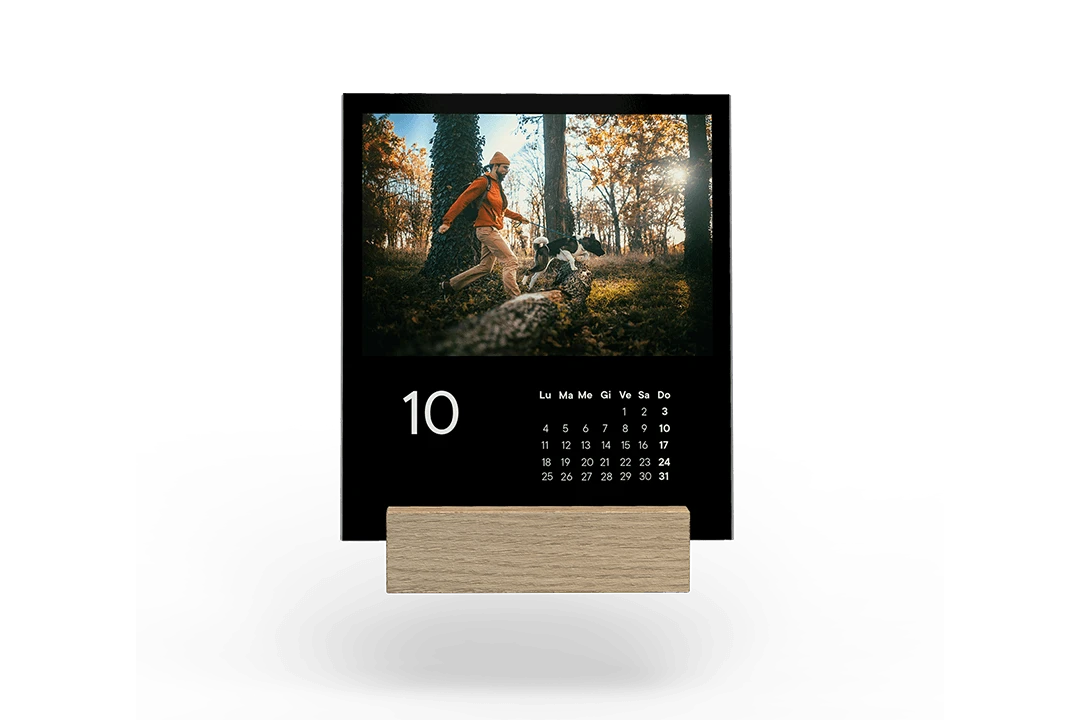 Calendario da tavolo in legno
