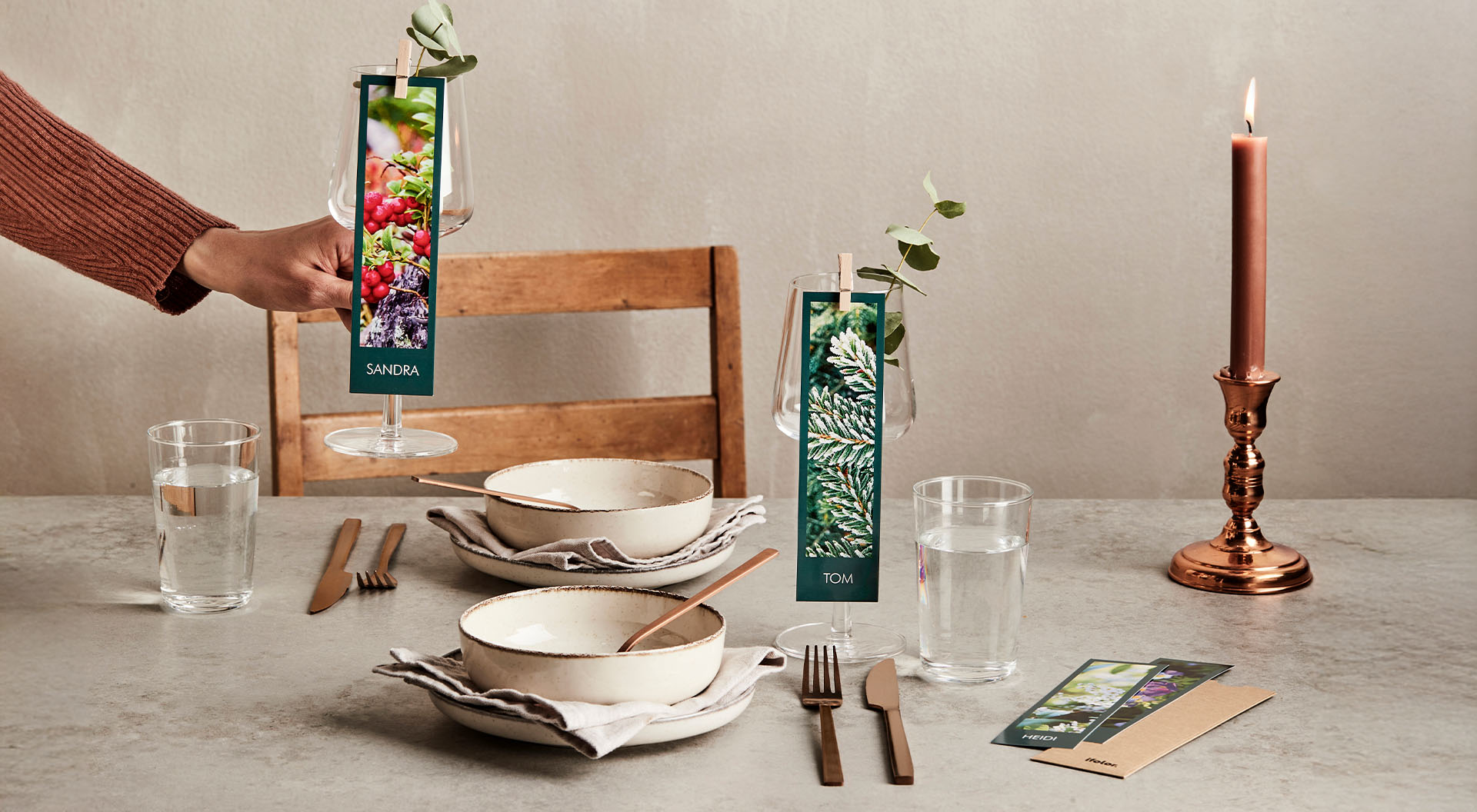 Fotostreifen können nach der Feier als Lesezeichen verwendet werden.