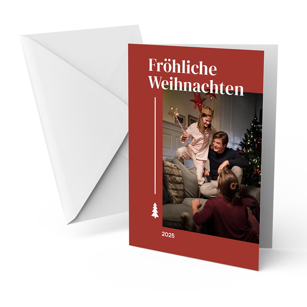 Grusskarten gefaltet, klassisch