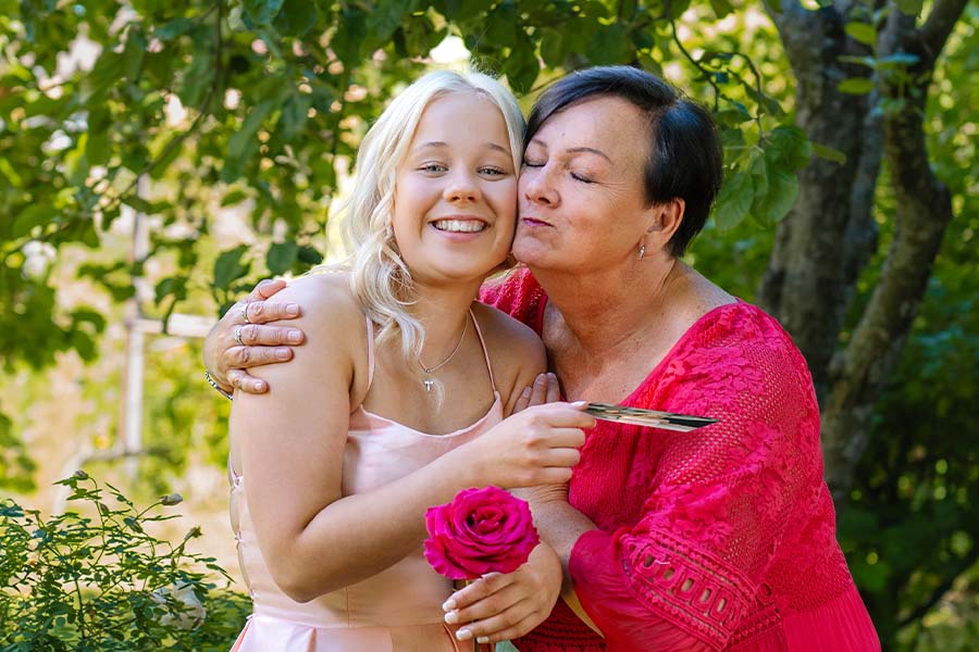 Anna kiitoskortti jo juhlissa