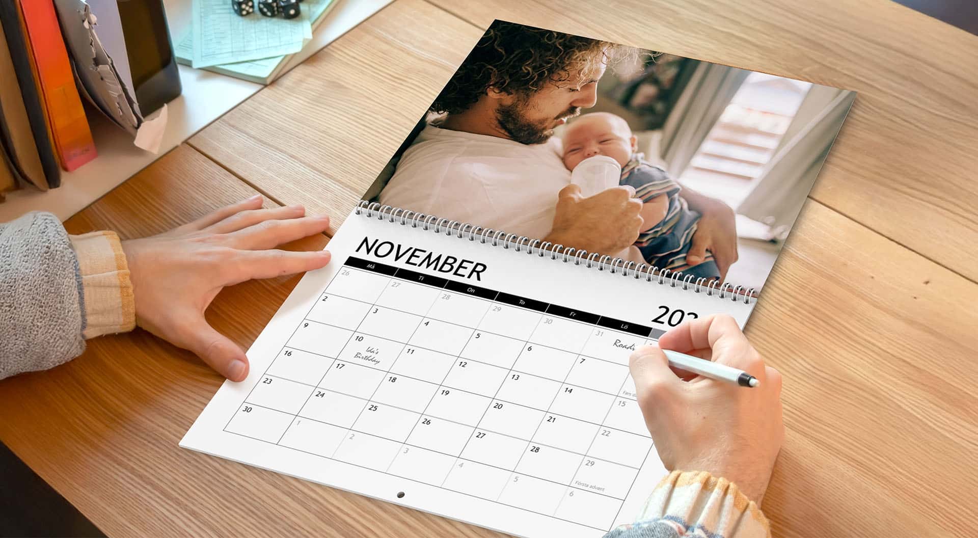Fotokalender som present till pappa