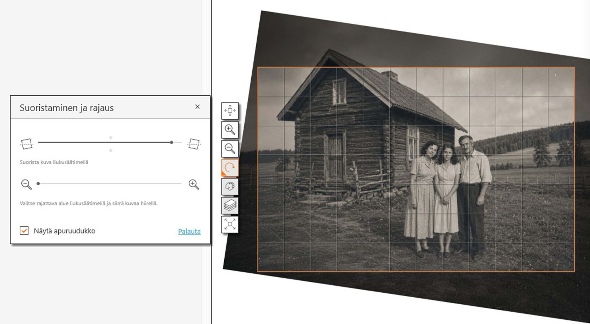 Straighten an image in Designer software
