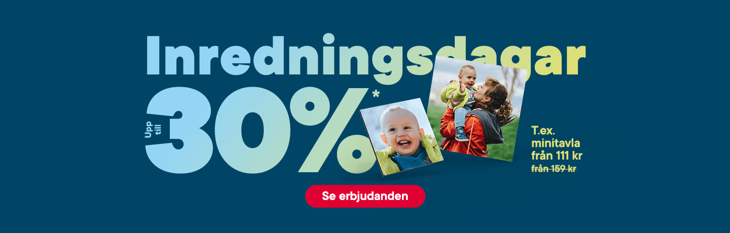 Inredningsdagar, erbjuder upp till -30%