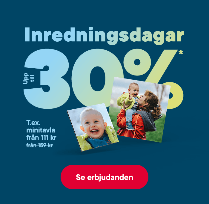 Inredningsdagar, erbjuder upp till -30%