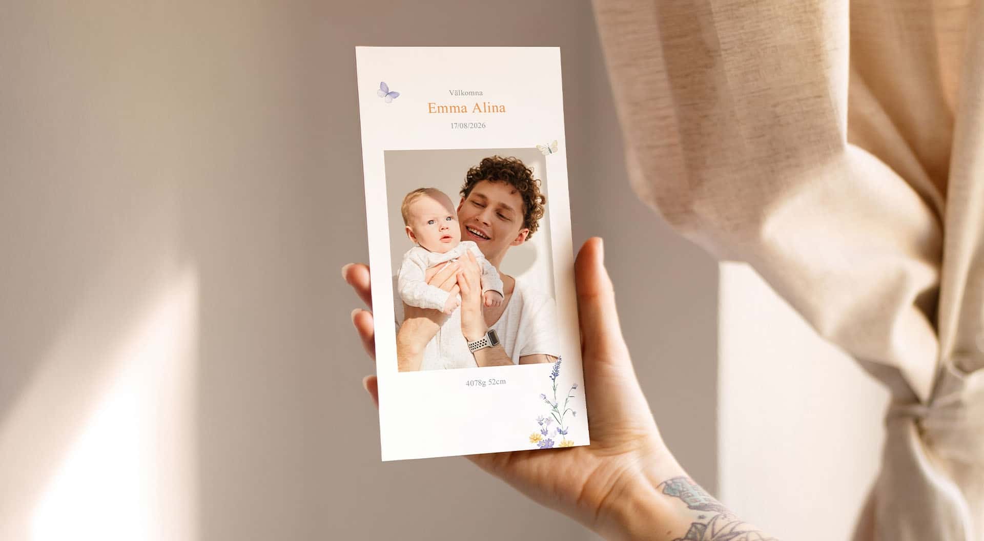 Gör ett babykort av din egen bebis med ifolor