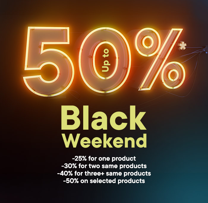 Black Weekend, up to -50 %