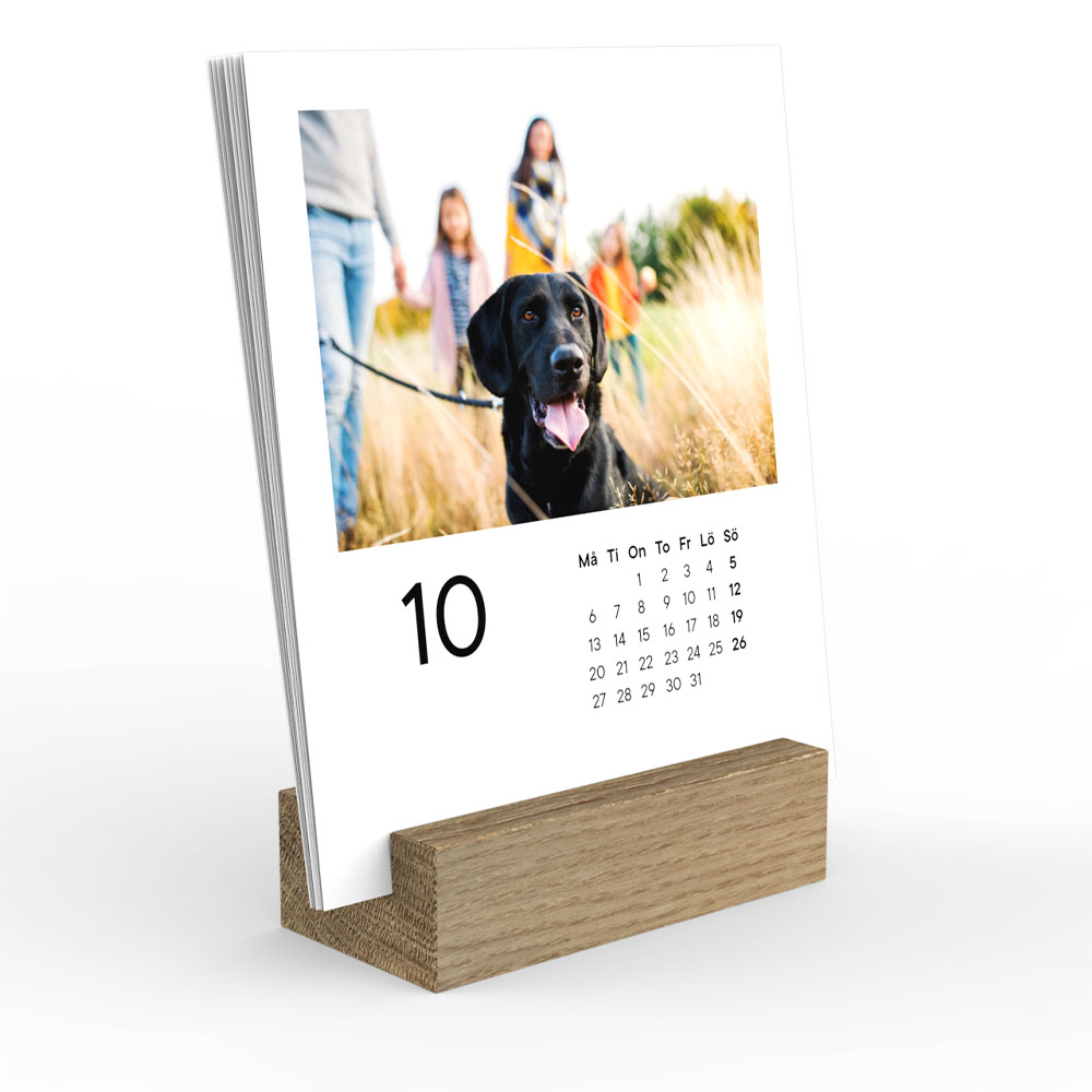 Bordskalender med träblock Bordskalender med träblock
