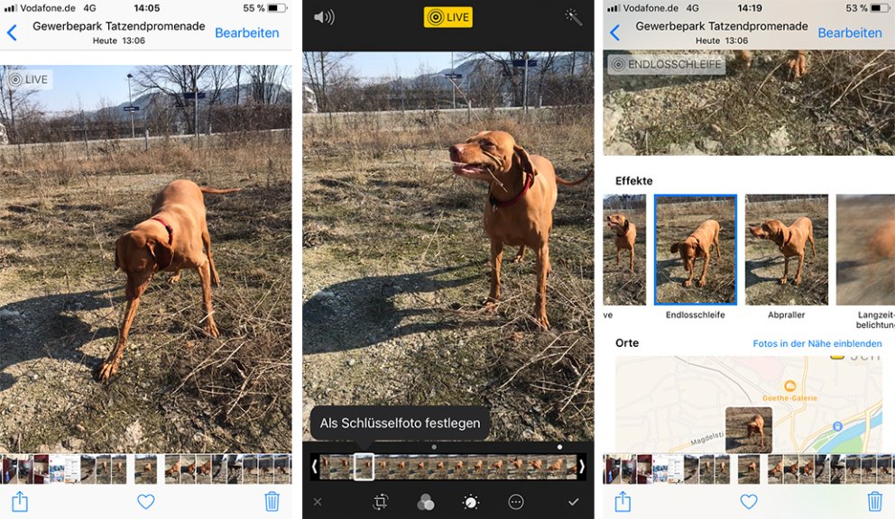 live-photo-bearbeitungsmoeglichkeiten Prenez des Live Photos avec votre iPhone et créez des albums photos en mouvement