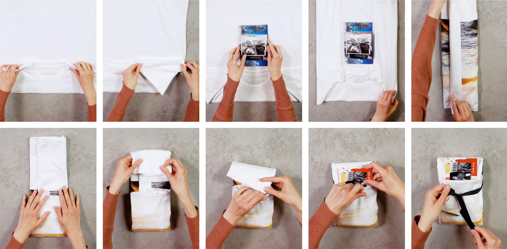 How to wrap in a T-shirt