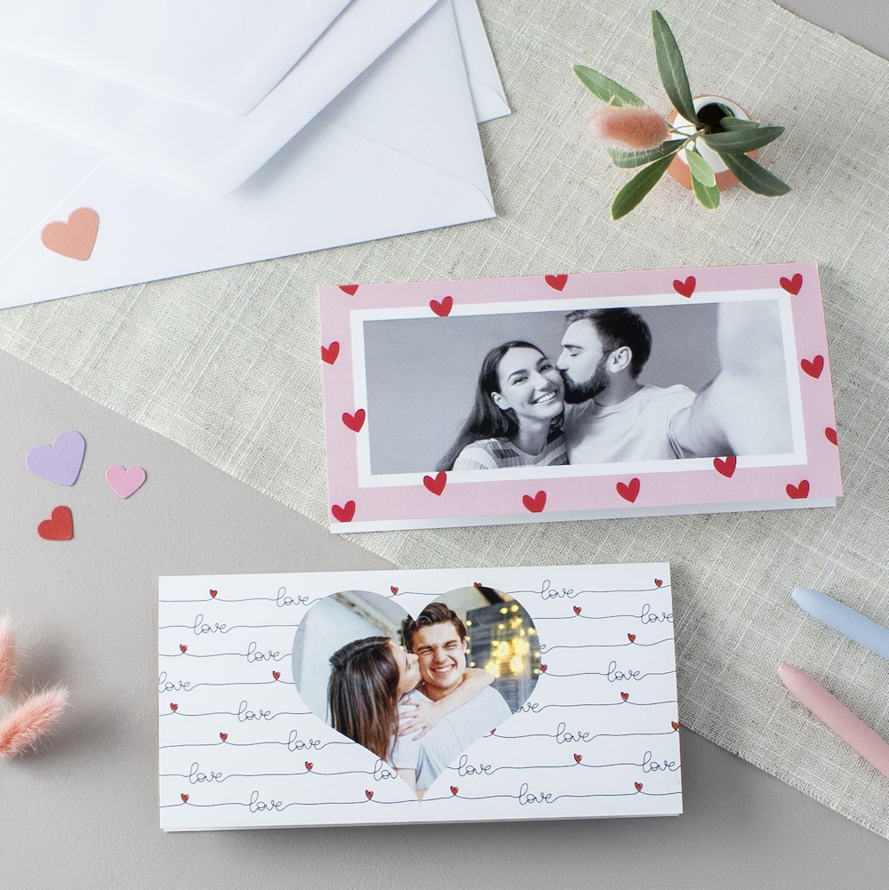 Einzelgrusskarte, gefaltet