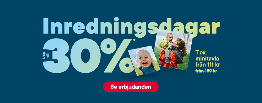 Inredningsdagar, erbjuder upp till -30%