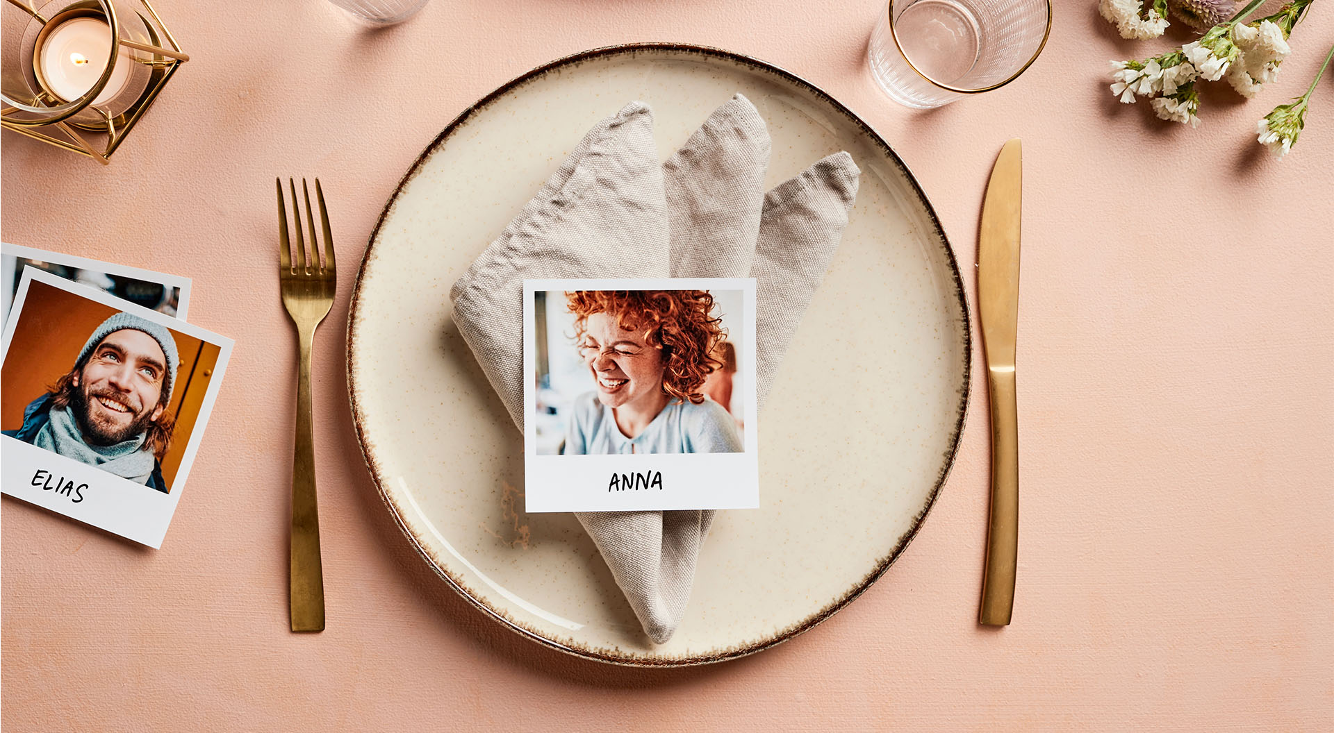 Retro-Prints eignen sich perfekt für Tischkarten.