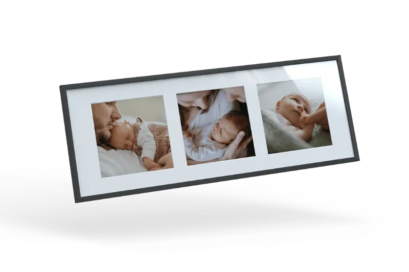 Photo collage with gallery frame