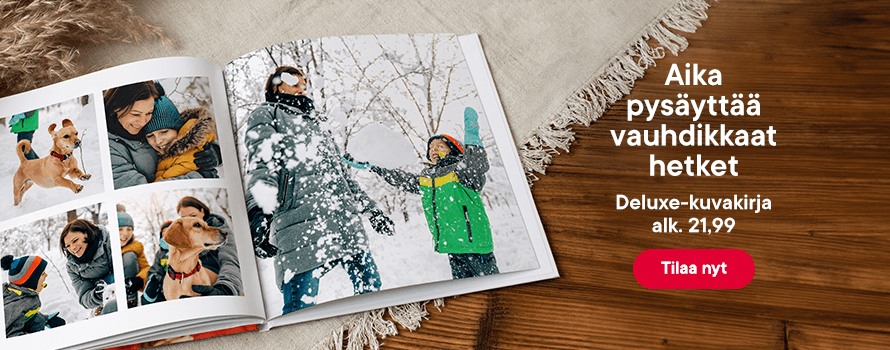 Aika pysäyttää vauhdikkaat hetket Deluxe-kuvakirjaan