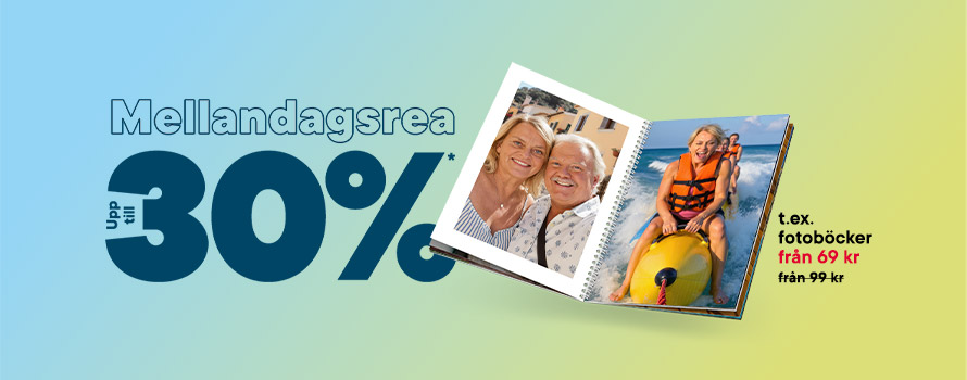 Mellandagsrea upp till -30 %