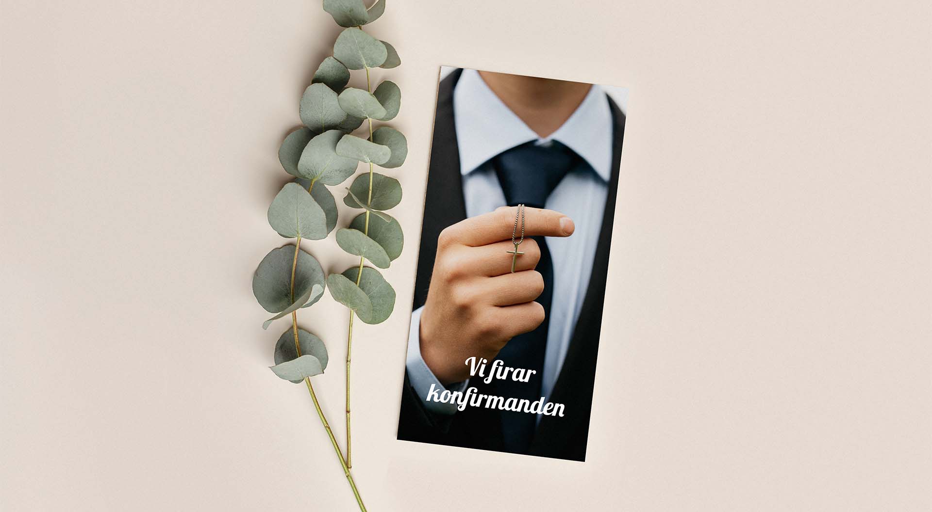Gör konfirmationsinbjudningar från foton