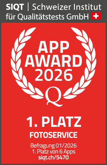 Label SIQT Fotoservice APP Award 2026 CH DE