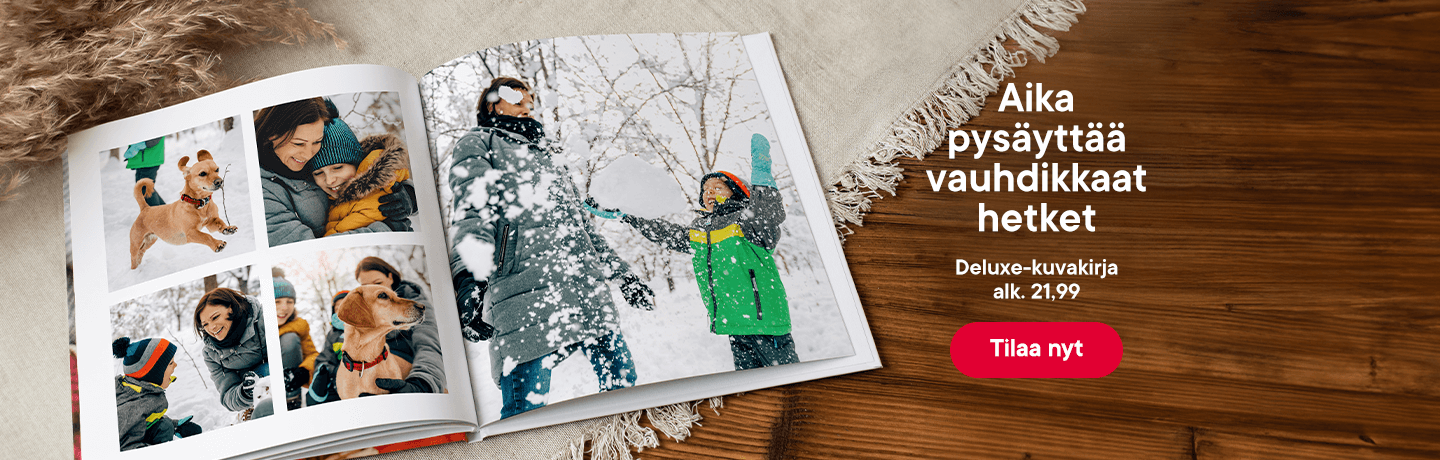 Aika pysäyttää vauhdikkaat hetket Deluxe-kuvakirjaan
