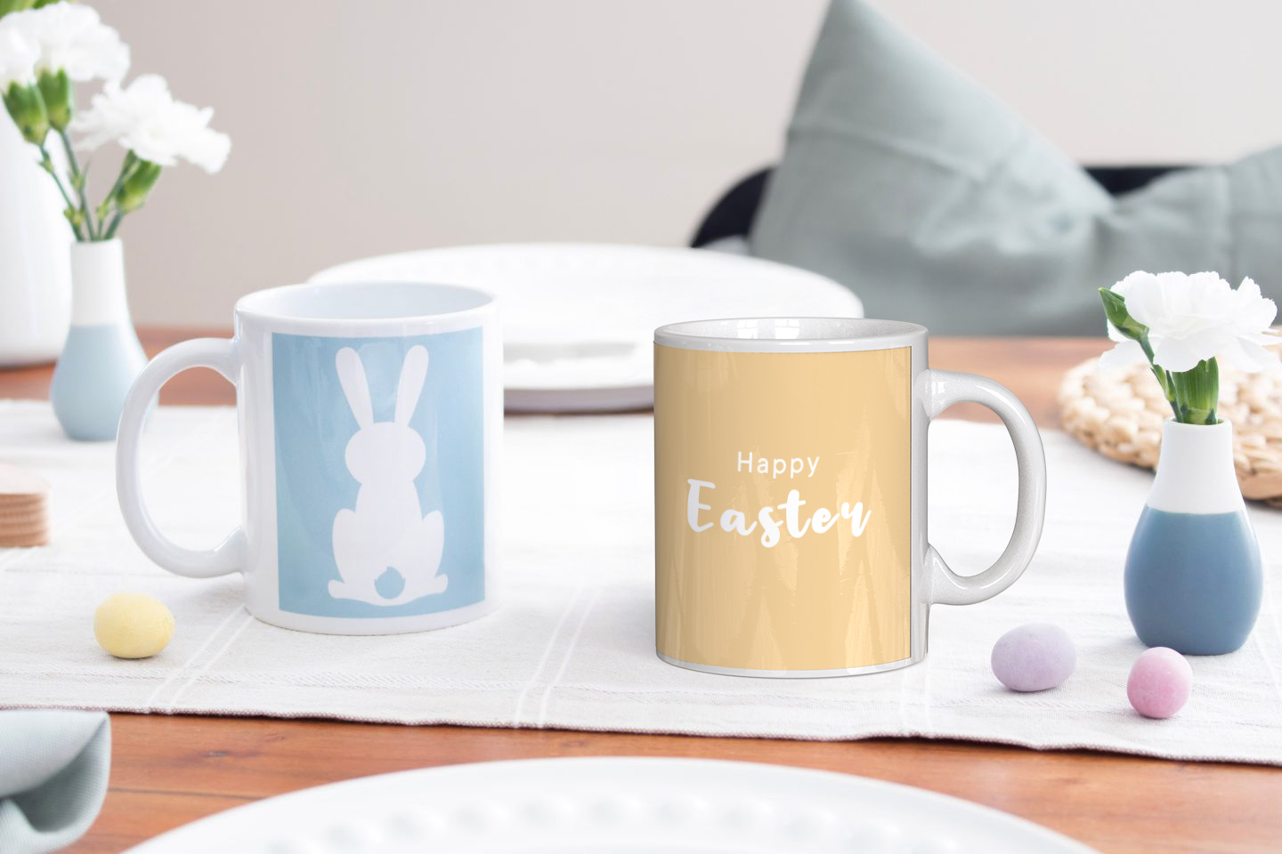 Fototasse im Frühlingslook mit eigenen Fotos.