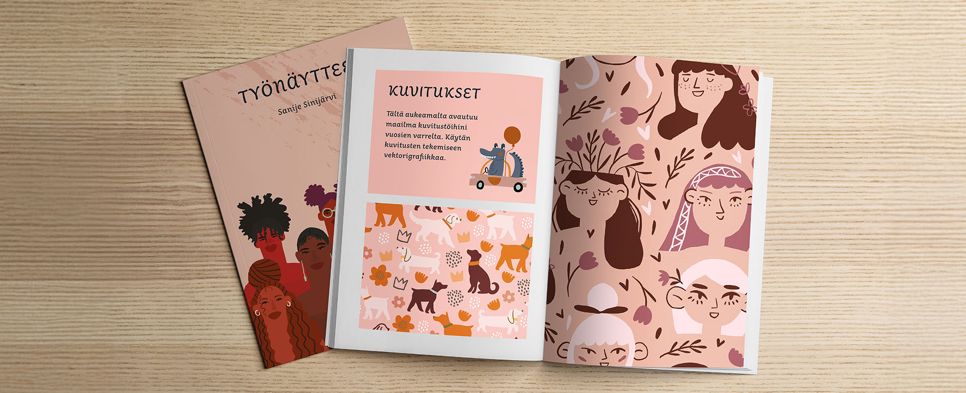 Tee vaikuttava portfolio tai työnäytekansio kuvakirjana