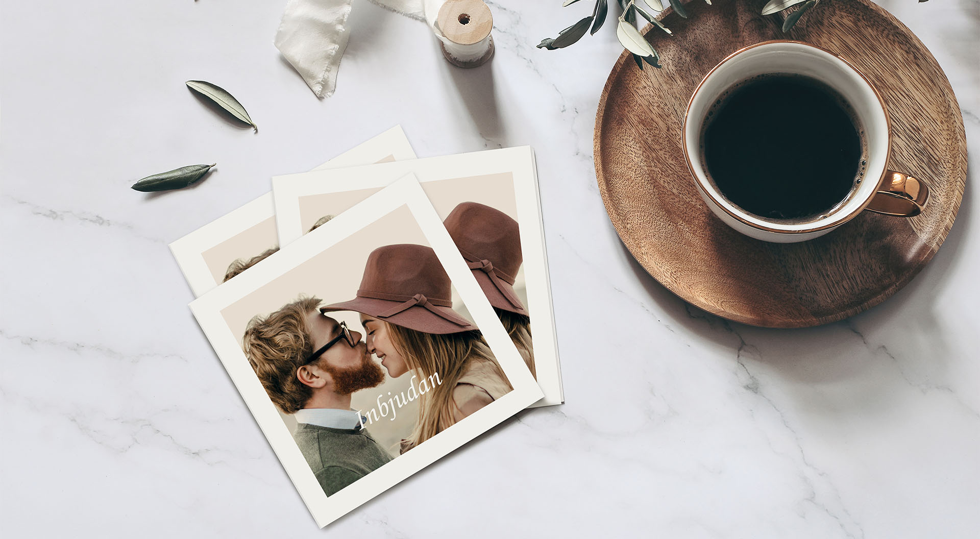 Vintage bröllopskort