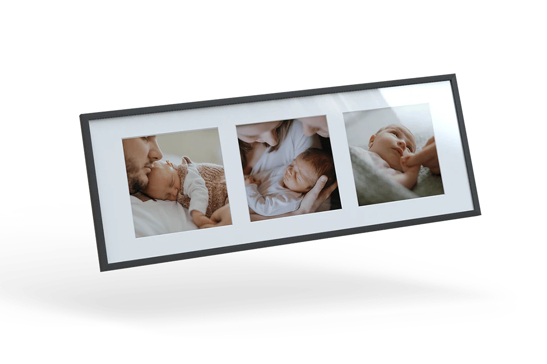 Collage photos avec cadre de galerie