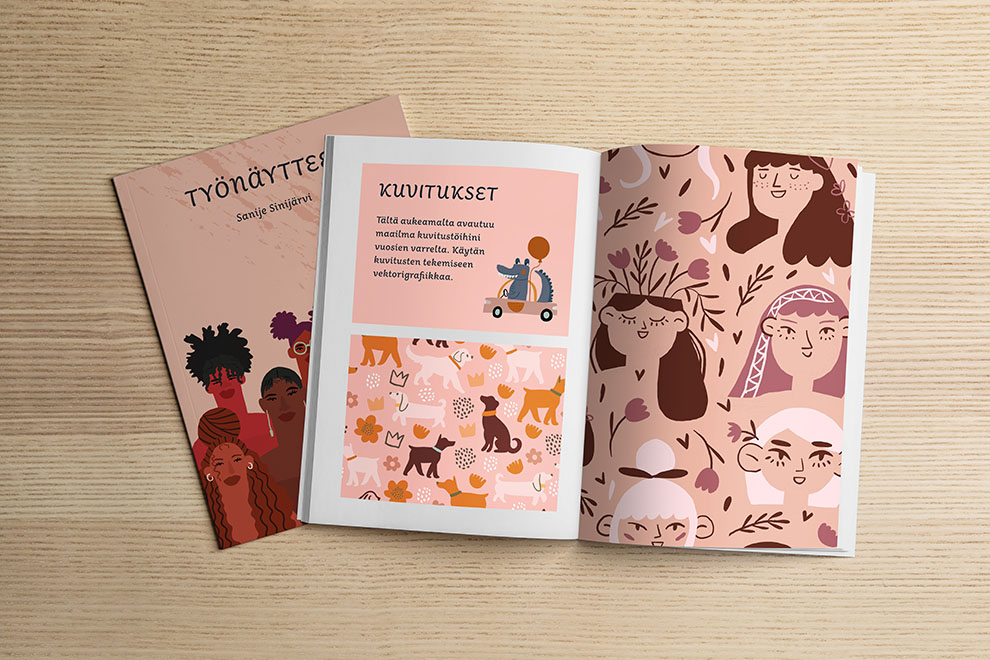 Soft_A4_kuvakirja_tyonaytteille_ja_portfoliolle Tee vaikuttava portfolio tai työnäytekansio kuvakirjana