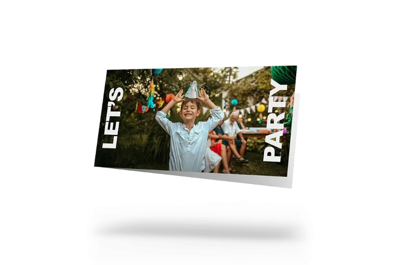 Single panorama greeting card